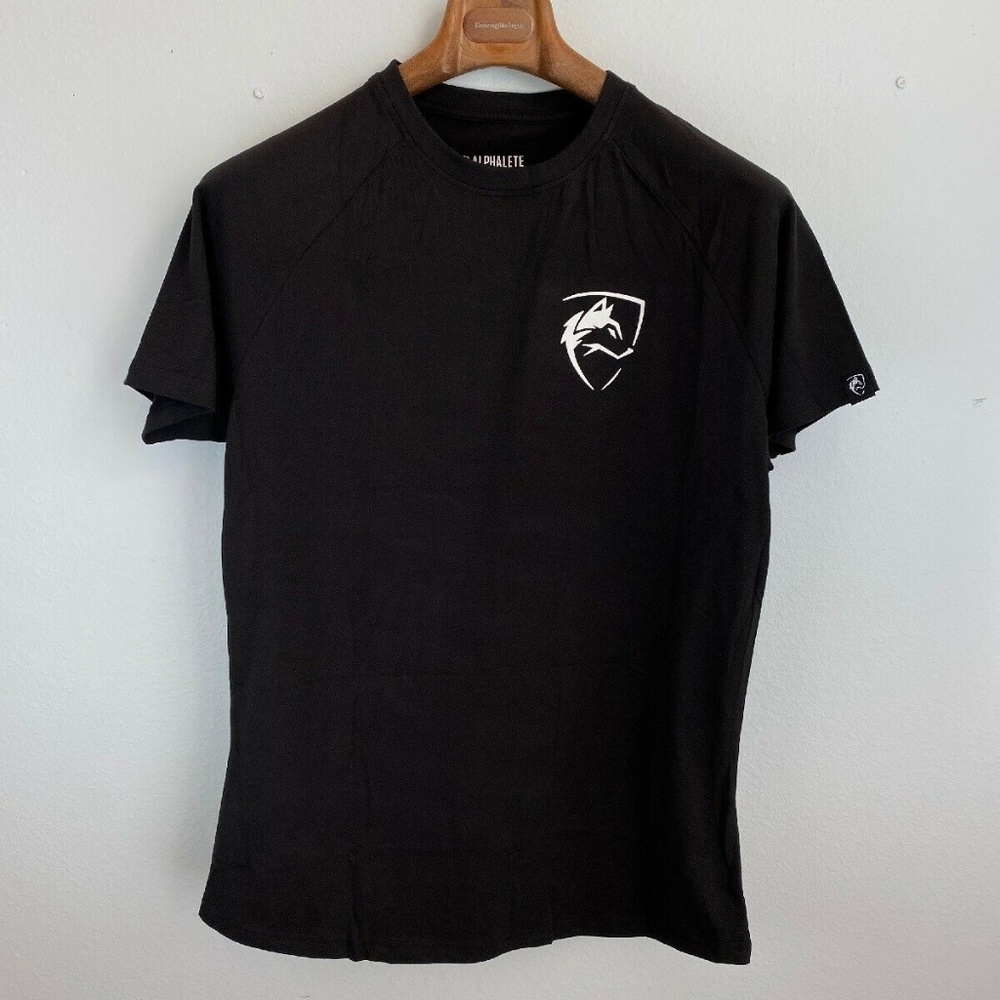 Alphalete Shirt M Black Proud But Never Satisfied